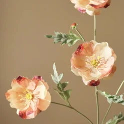 Botané Studios Four Heads Poppy Flower Rose^ Kunstige Blomster