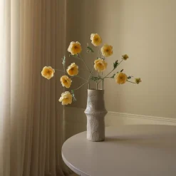 Botané Studios Four Heads Poppy Flower Yellow^ Kunstige Blomster