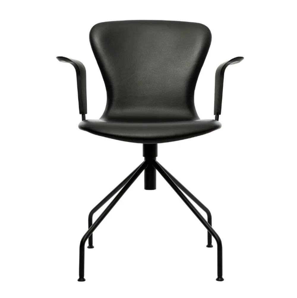 Bruunmunch PLAY Arm Chair Swing Sort Hero Læder^ Stue|Kontor