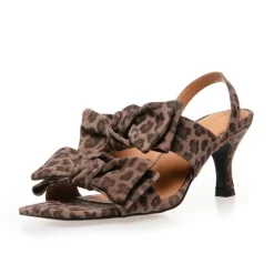 Copenhagen Shoes Butterfly Heel Leopard^Dame Sko