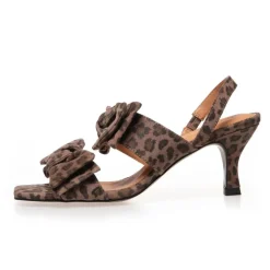 Copenhagen Shoes Butterfly Heel Leopard^Dame Sko