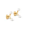 Enamel Copenhagen Earrings 2 Pearls Gold-Plated^Dame Accessories|Smykker