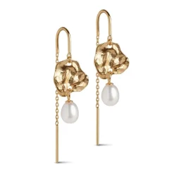 Enamel Copenhagen Earrings Kai Pearls Gold-Plated^Dame Accessories|Smykker