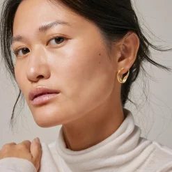 Enamel Copenhagen Earrings Dalia Gold-Plated^Dame Accessories|Smykker