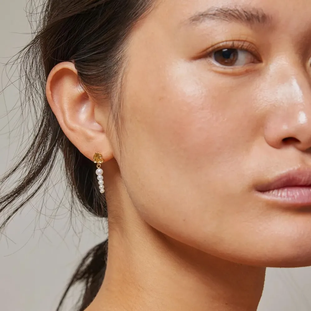 Enamel Copenhagen Earrings Malaika Pearls Gold-Plated^Dame Accessories|Smykker