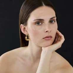 Enamel Copenhagen Earrings Viona Gold-Plated^Dame Accessories|Smykker
