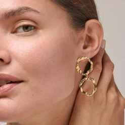 Enamel Copenhagen Earrings Miriam Gold-Plated^Dame Accessories|Smykker