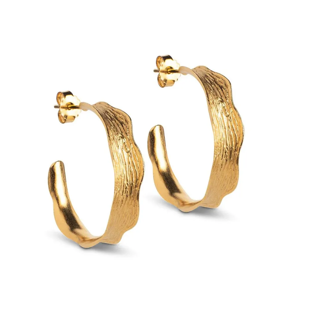 Enamel Copenhagen Hoops Ane Large Gold-Plated^Dame Accessories|Smykker