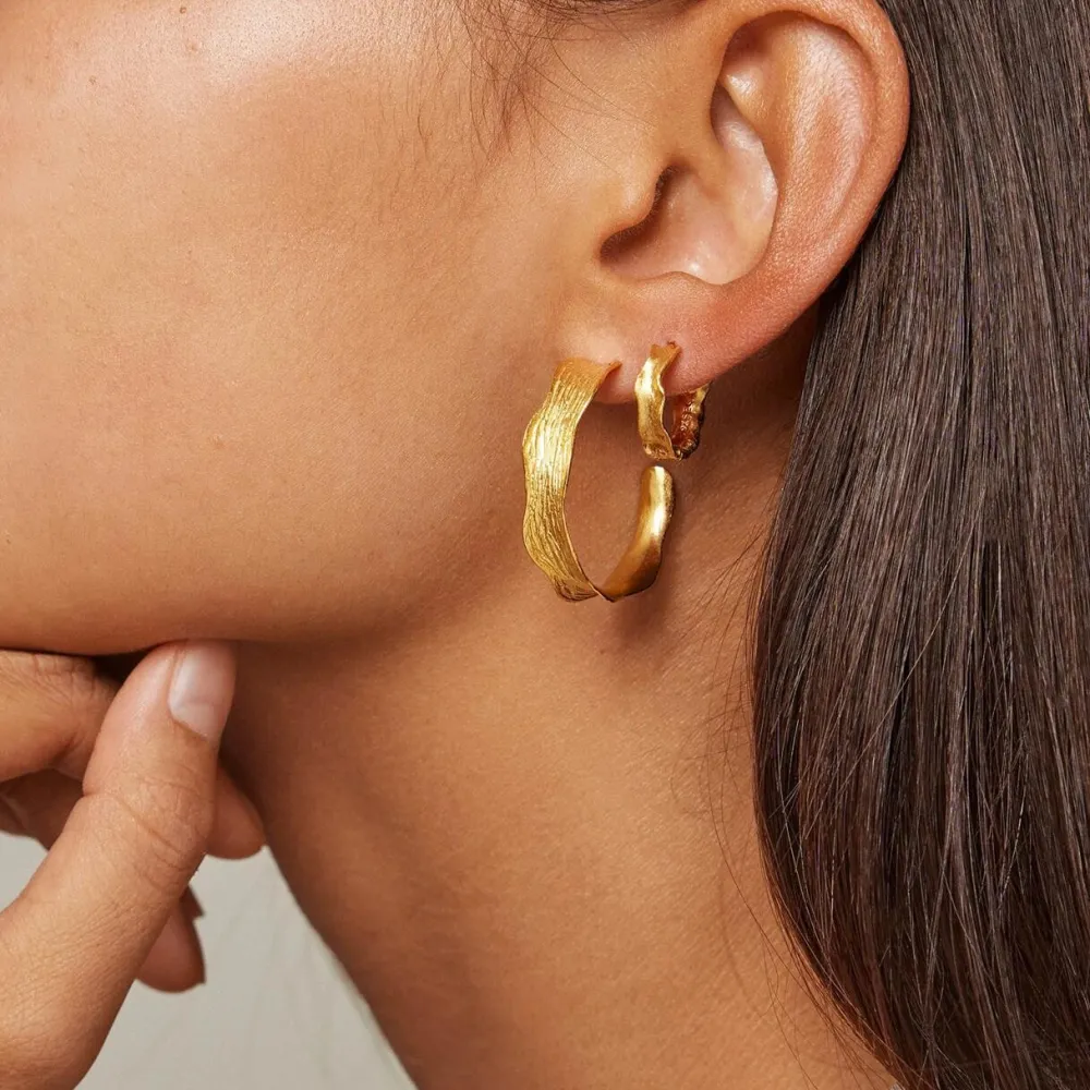 Enamel Copenhagen Hoops Ane Large Gold-Plated^Dame Accessories|Smykker