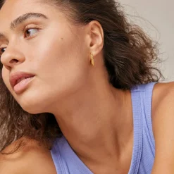 Enamel Copenhagen Hoops Hali Large Gold-Plated^Dame Accessories|Smykker