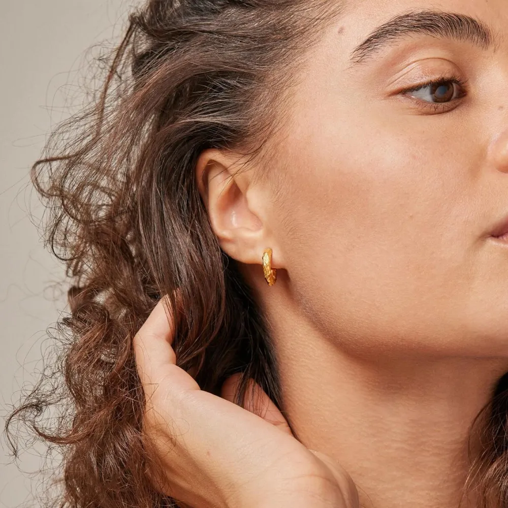 Enamel Copenhagen Hoops Hali Small Gold-Plated^Dame Accessories|Smykker