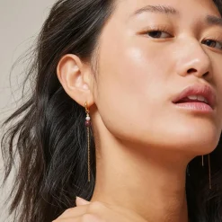 Enamel Copenhagen Hoops Jana Light Yellow/Pearl/Brown Gold-Plated^Dame Accessories|Smykker