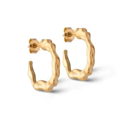 Enamel Copenhagen Hoops Leone Gold-Plated^Dame Accessories|Smykker