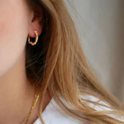 Enamel Copenhagen Hoops Leone Gold-Plated^Dame Accessories|Smykker