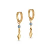 Enamel Copenhagen Hoops Moa Steel Blue Gold-Plated^Dame Accessories|Smykker