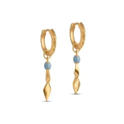 Enamel Copenhagen Hoops Moa Steel Blue Gold-Plated^Dame Accessories|Smykker