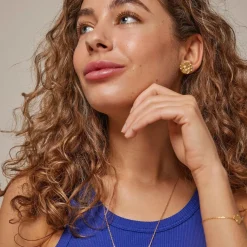 Enamel Copenhagen Studs Windy Gold-Plated^Dame Accessories|Smykker