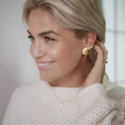 Enamel Copenhagen Wave Earrings Gold-Plated^ Smykker