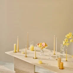 Ester & Erik Lyseplatte Blank Guld Lille^ Adventsstager|Lysestager