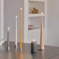 Ester & Erik Lyseplatte Blank Sølv Mellem^ Adventsstager