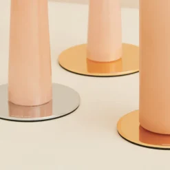 Ester & Erik Lyseplatte Blank Guld Mellem^ Adventsstager