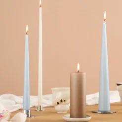 Ester & Erik Lyseplatte Børstet Sølv Mellem^ Adventsstager