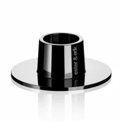 Ester & Erik Lysestage Blank Sort Mellem^ Adventsstager|Lysestager