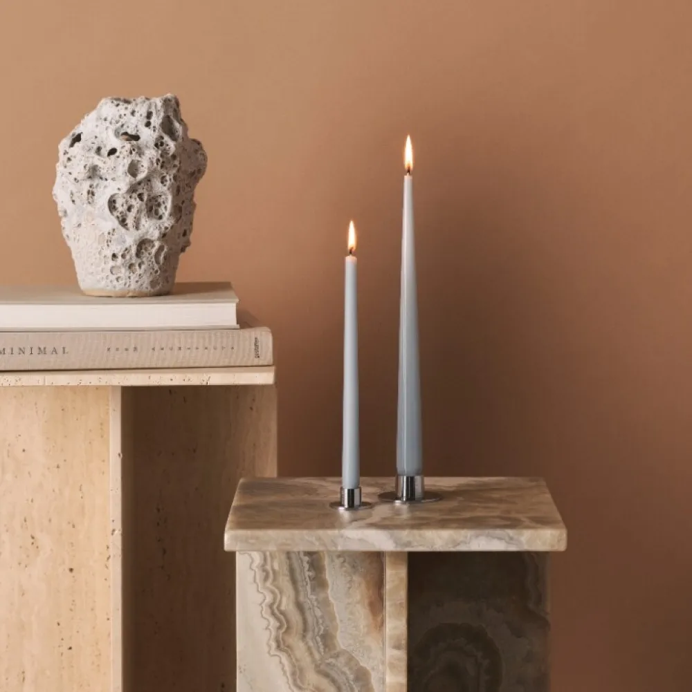 Ester & Erik Lysestage Blank Sølv Lille^ Adventsstager|Lysestager