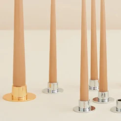 Ester & Erik Lysestage Blank Sølv Mellem^ Adventsstager