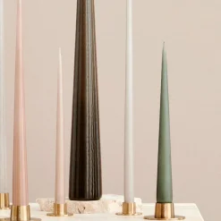 Ester & Erik Lysestage Børstet Guld Lille^ Adventsstager|Lysestager