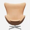 Fritz Hansen 3316 Ægget Natural Læder^ Stue|Stole