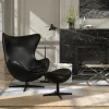 Fritz Hansen 3316 Ægget Sort Essential Læder^ Stole|Stue