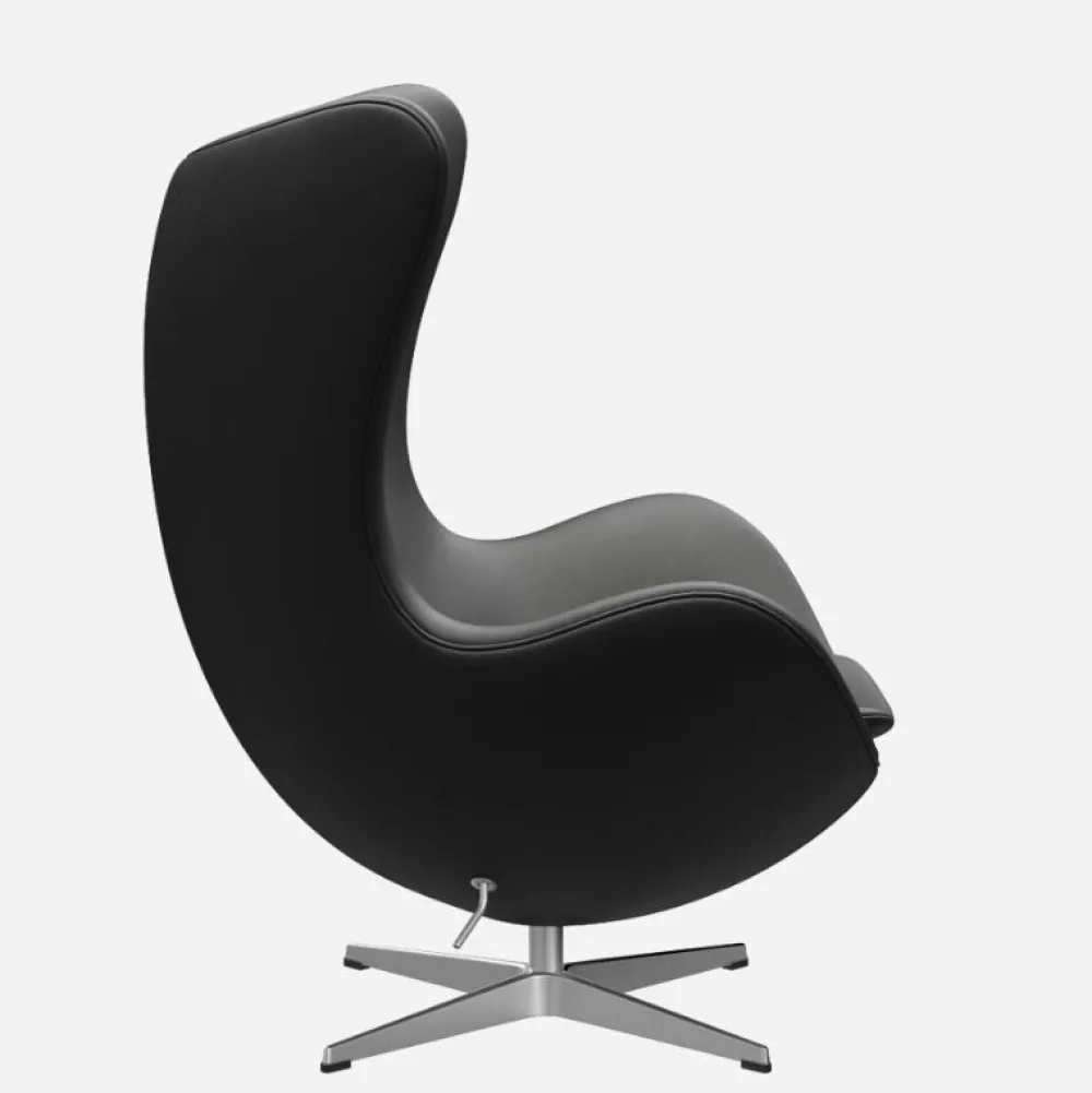 Fritz Hansen 3316 Ægget Sort Essential Læder^ Stole|Stue