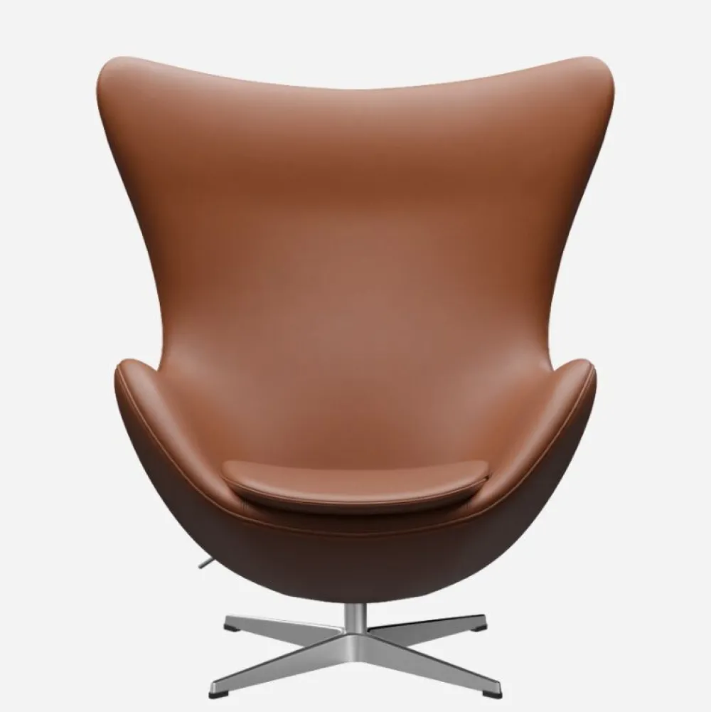 Fritz Hansen 3316 Ægget Valnød Essential Læder Inkl. Fodskammel^ Stole|Stue