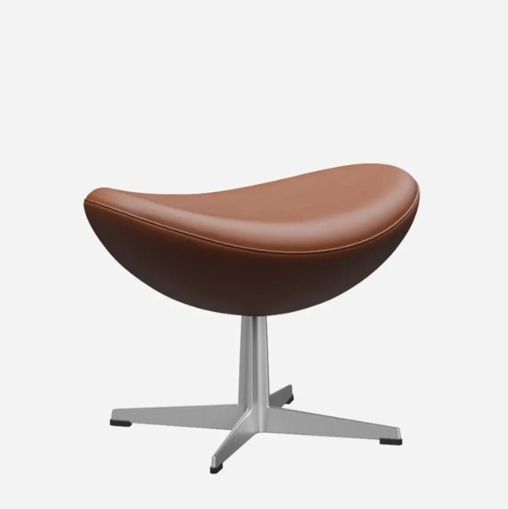 Fritz Hansen 3316 Ægget Valnød Essential Læder Inkl. Fodskammel^ Stole|Stue