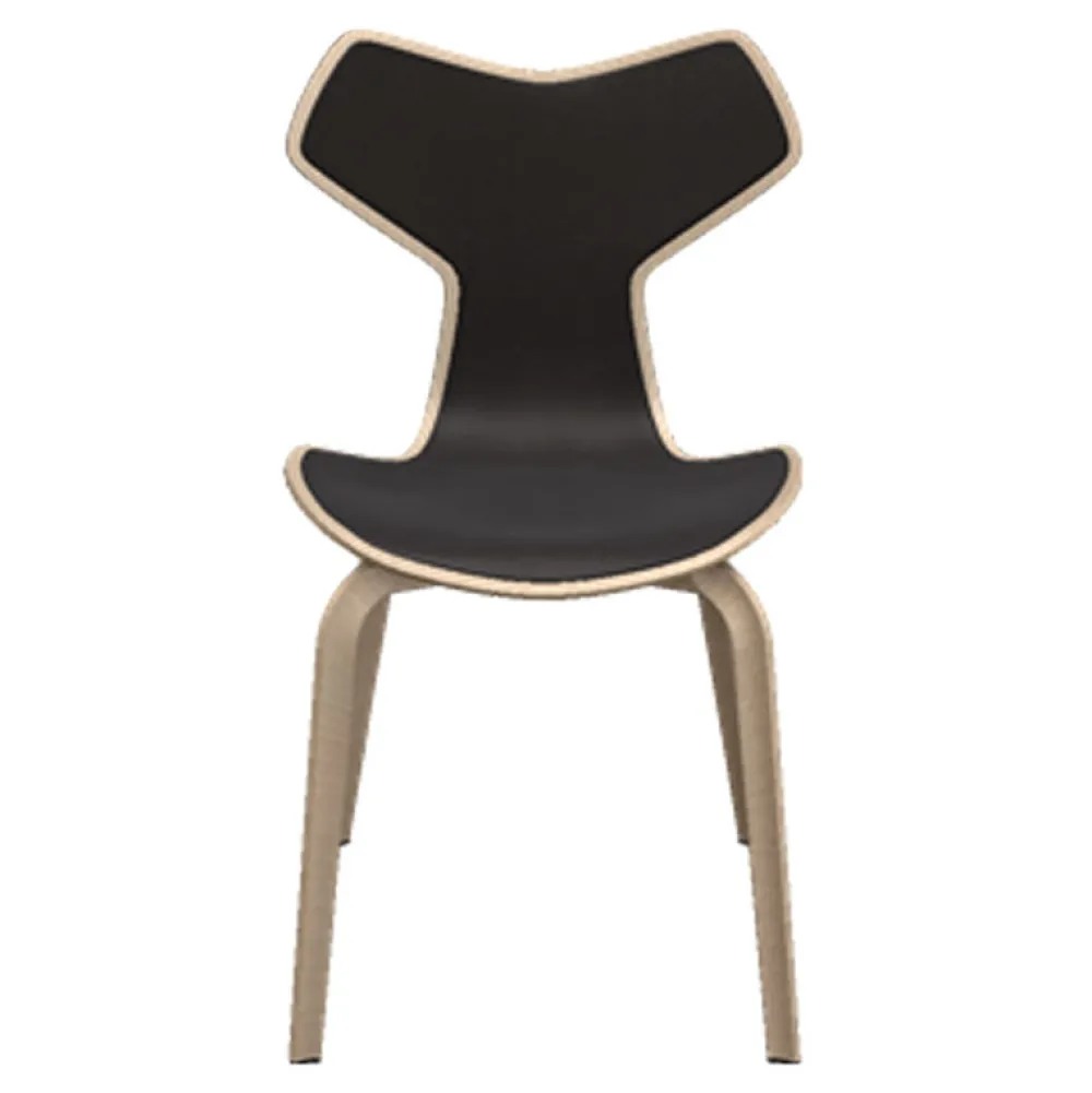 Fritz Hansen 4130 Grand Prix Stol Forsidepolstret Læder^ Køkken|Stole