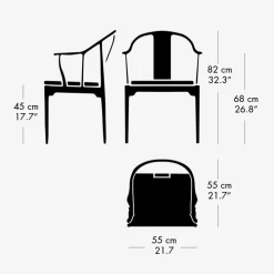 Fritz Hansen 4283 Kinastolen Kirsebær^ Stole