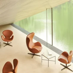 Fritz Hansen 3320 Svanen Grace Læder^ Stue|Stole