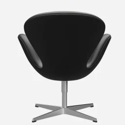 Fritz Hansen 3320 Svanen Sort Essential Læder^ Stole|Stue