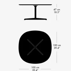 Fritz Hansen A203 Super-Cirkulær Sofabord^ Borde