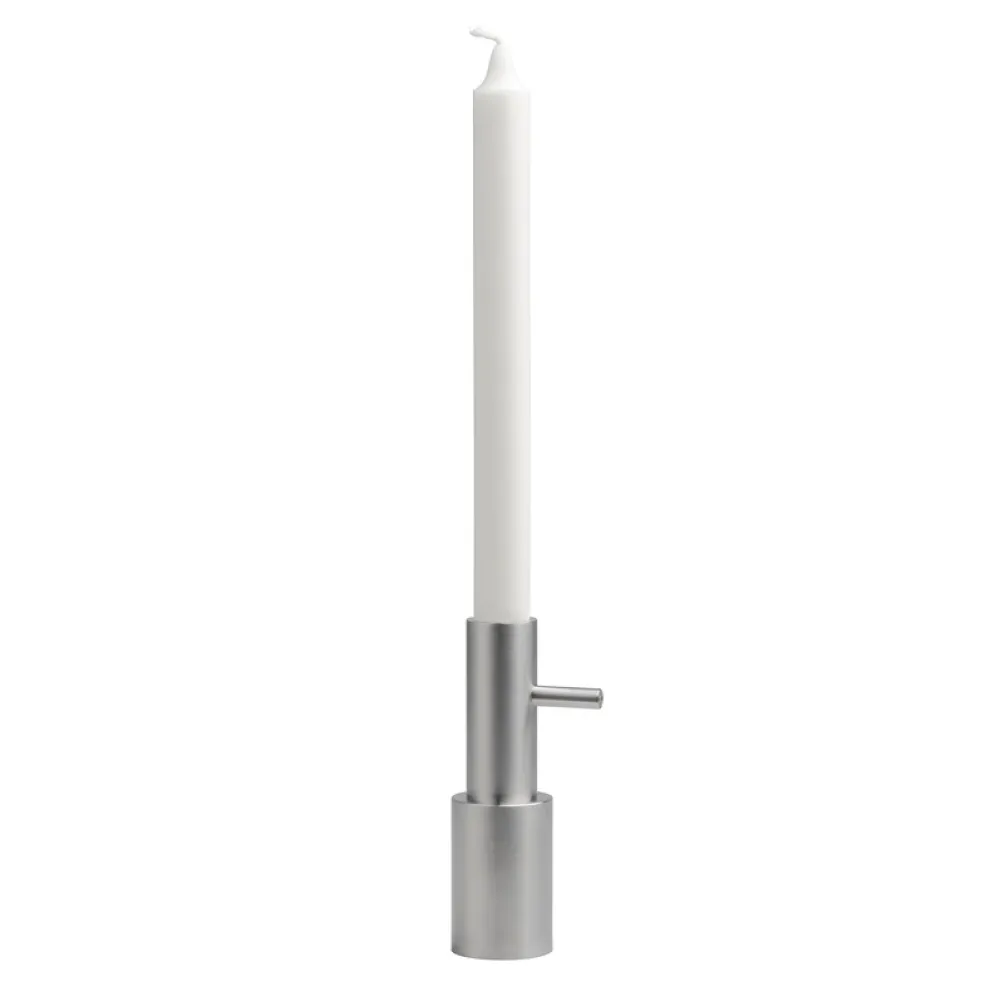 Fritz Hansen Candleholder Single No. 2 Stainless Steel^ Lysestager