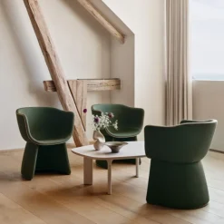 Fritz Hansen CM231 Monolit Lounge Chair Vidar 972 / Natur Læder^ Stue|Stole