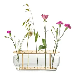 Fritz Hansen Ikebana Vase Lang Messing^ Stue|Andet Boligtilbehør