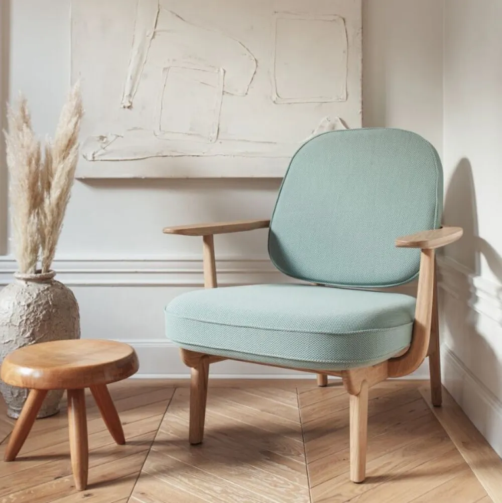 Fritz Hansen JH97 Fred Lænestol Re-Wool Stof^ Stue|Stole