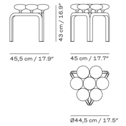 Fritz Hansen JU01 Utzon Skammel^ Stue