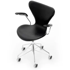 Fritz Hansen Serie 7 Drejearmstol Fuldpolstret Læder^ Kontor|Stole