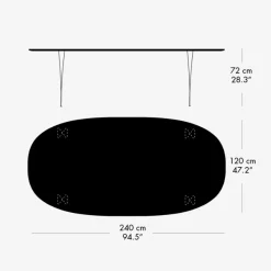Fritz Hansen Super-Ellipse Bord B614^ Køkken|Borde