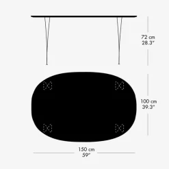 Fritz Hansen Super-Ellipse Bord B612^ Køkken|Borde