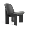 Hay Chisel Loungestol Sortlakeret Eg & Sort Sense Læder^ Stole|Stue