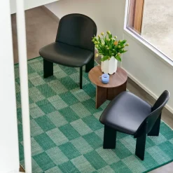 Hay Chisel Loungestol Sortlakeret Eg & Sort Sense Læder^ Stole|Stue